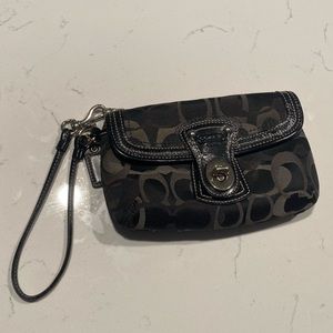 Black Coach Wristlet